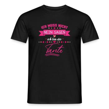 Tante Spruch lustig - Männer T-Shirt - Schwarz - Vorne - AI Model Male 178 light (178cm)