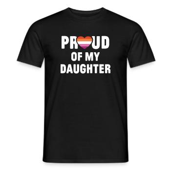 Mois de la fierté LGBT - Fier de ma fille - T-shirt homme - noir - Devant - AI Model Male 178 light (178cm)