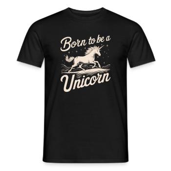 Born to Be a Unicorn - Inspirational Unicorn T-Sh - Men's T-Shirt - black - Front - AI Model Male 178 light (178cm)
