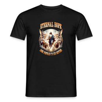 Ewige Hoffnung Jesus Christus Motiv - Männer T-Shirt - Schwarz - Vorne - AI Model Male 178 light (178cm)