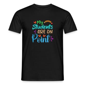 Meine Schüler sind On Point - Männer T-Shirt - Schwarz - Vorne - AI Model Male 178 light (178cm)