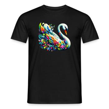 Cygne - T-shirt homme - noir - Devant - AI Model Male 178 light (178cm)