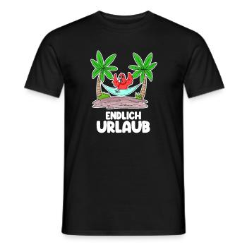 Urlaub Ferien Frei - Männer T-Shirt - Schwarz - Vorne - AI Model Male 178 light (178cm)