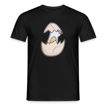 Bébé oiseau colombe motif enfant - T-shirt homme - noir - Devant - AI Model Male 178 light (178cm)