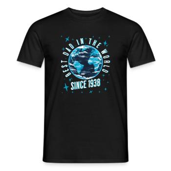 Best dad in the world since 1938 Father's Day - Men's T-Shirt - black - Front - AI Model Male 178 light (178cm)