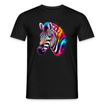 Zèbre - T-shirt homme - noir - Devant - AI Model Male 178 light (178cm)