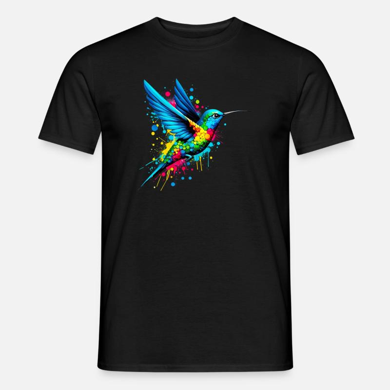 Kolibri - Männer T-Shirt - Schwarz