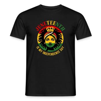 Juneteenth is my independence day - Men's T-Shirt - black - Front - AI Model Male 178 light (178cm)