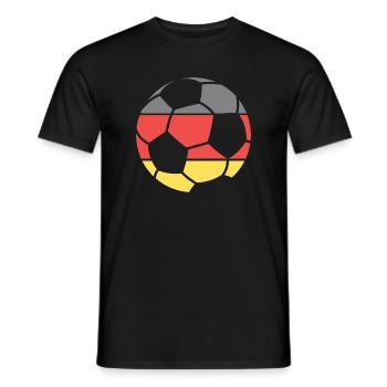 Logo du vainqueur du tournoi du symbole de la balle de l’équipe d’Allemagne - T-shirt homme - noir - Devant - AI Model Male 178 light (178cm)