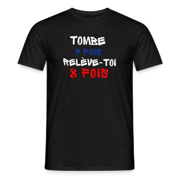 Testimony of Optimism and Resilience - Men's T-Shirt - black - Front - AI Model Male 178 light (178cm)