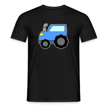Bleu tracteur - T-shirt homme - noir - Devant - AI Model Male 178 light (178cm)