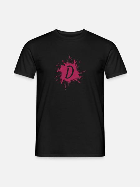 Letter D - initial letter D - Men's T-Shirt - black