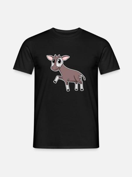 Okapi forest giraffe motif - Men's T-Shirt - black