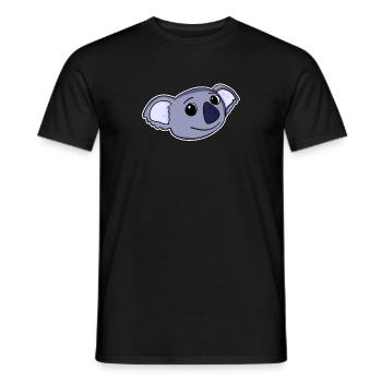 Koala Bear Head - Men's T-Shirt - black - Front - AI Model Male 178 light (178cm)