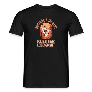 Adrenalin im Blut - Männer T-Shirt - Schwarz - Vorne - AI Model Male 178 light (178cm)