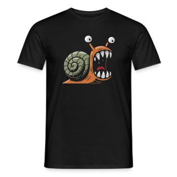 escargot avec des grandes dents - T-shirt homme - noir - Devant - AI Model Male 178 light (178cm)