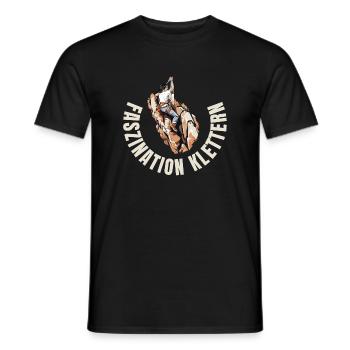 Faszination Klettern - Männer T-Shirt - Schwarz - Vorne - AI Model Male 178 light (178cm)