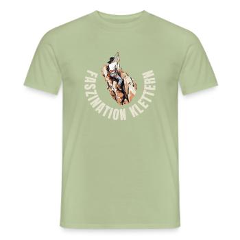 Faszination Klettern - Männer T-Shirt - Sage - Vorne - AI Model Male 178 light (178cm)