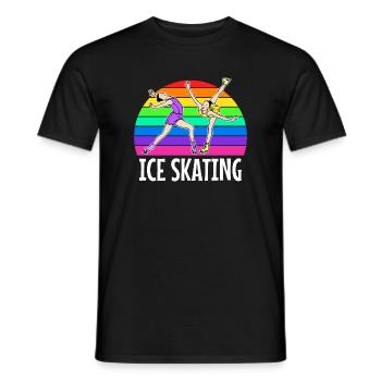 Eislaufen Eishockey Snowboard Wintersport Eis - Männer T-Shirt - Schwarz - Vorne - AI Model Male 178 light (178cm)