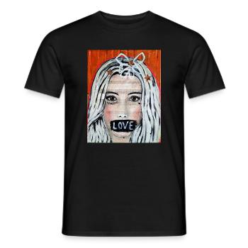 Spread LOVE - Männer T-Shirt - Schwarz - Vorne - AI Model Male 178 light (178cm)