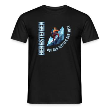 Auf den Gipfeln der Welt - Männer T-Shirt - Schwarz - Vorne - AI Model Male 178 light (178cm)