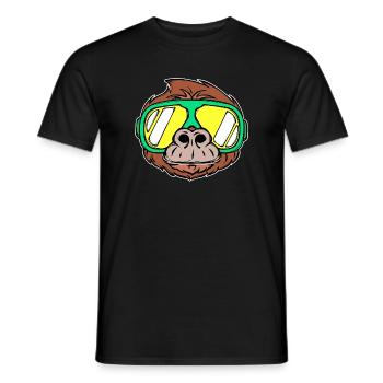 Ski holiday Winter sports Snow Winter Skiers - Men's T-Shirt - black - Front - AI Model Male 178 light (178cm)