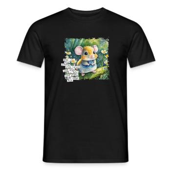Was Du hast können viele haben - Maus Poster - Männer T-Shirt - Schwarz - Vorne - AI Model Male 178 light (178cm)