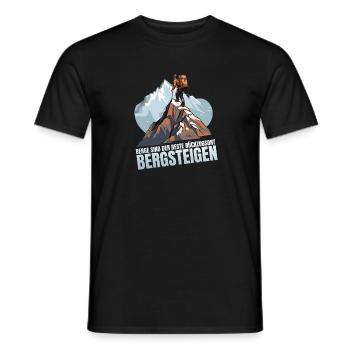 Berge sind der beste Rückzugsort - Männer T-Shirt - Schwarz - Vorne - AI Model Male 178 light (178cm)