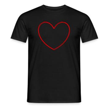 Cadeau de la Saint-Valentin La Saint-Valentin - T-shirt homme - noir - Devant - AI Model Male 178 light (178cm)