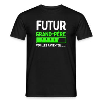 Future grandfather - Men's T-Shirt - black - Front - AI Model Male 178 light (178cm)