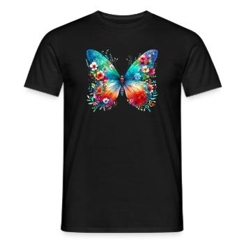 Schmetterling - Männer T-Shirt - Schwarz - Vorne - AI Model Male 178 light (178cm)