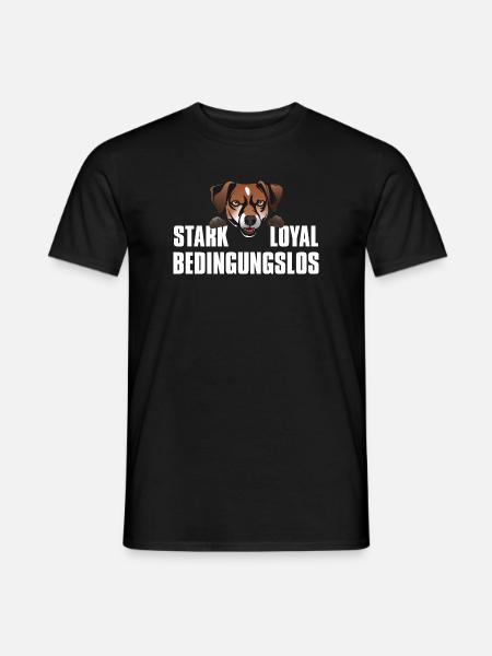 Jack Russell Strong - Loyal - Unconditional - Men's T-Shirt - black