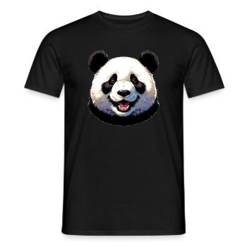 Panda - Männer T-Shirt - Schwarz - Vorne - AI Model Male 178 light (178cm)