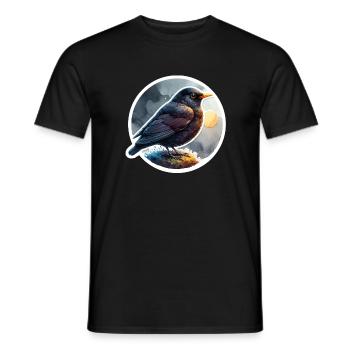 Amsel - Männer T-Shirt - Schwarz - Vorne - AI Model Male 178 light (178cm)