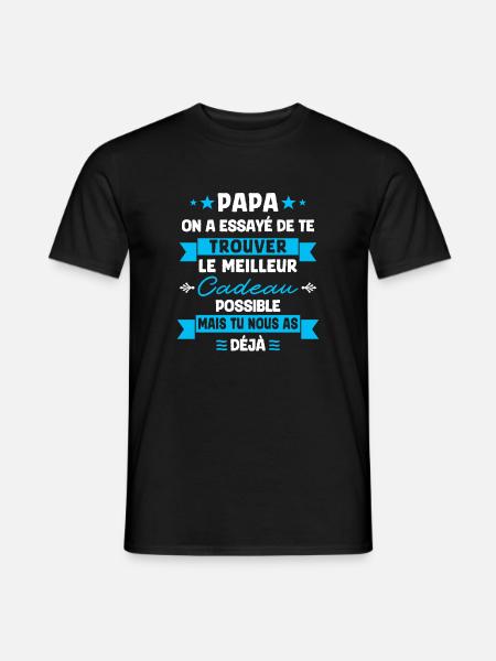 Cadeau pour Papa - T-shirt homme - noir