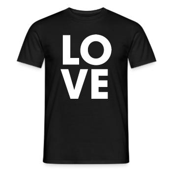 Faute de frappe de Love Square - T-shirt homme - noir - Devant - AI Model Male 178 light (178cm)