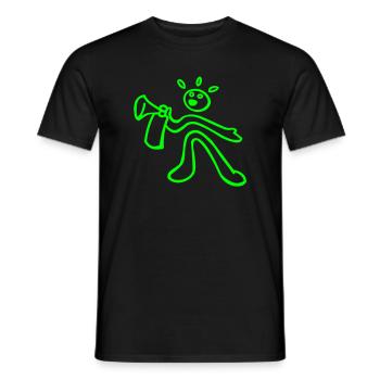 voice raver - Men's T-Shirt - black - Front - AI Model Male 178 light (178cm)