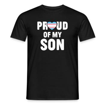 LGBTQ Pride Month - Proud of My Trans Daughter - Men's T-Shirt - black - Front - AI Model Male 178 light (178cm)
