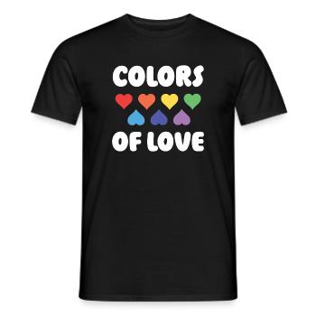 LGBTQ Pride Month - Farben der Liebe - Männer T-Shirt - Schwarz - Vorne - AI Model Male 178 light (178cm)