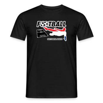 Football Fever Pays-Bas - T-shirt homme - noir - Devant - AI Model Male 178 light (178cm)