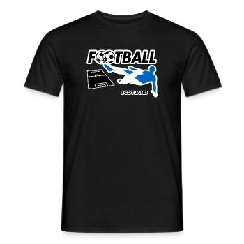 Football Fever Scotland - Men's T-Shirt - black - Front - AI Model Male 178 light (178cm)