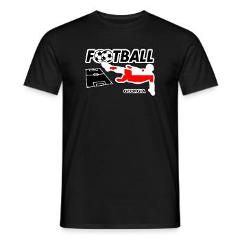Soccer Fever Georgia - Men's T-Shirt - black - Front - AI Model Male 178 light (178cm)
