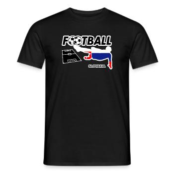 Football Fever Slovakia - Men's T-Shirt - black - Front - AI Model Male 178 light (178cm)