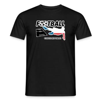 La fièvre du football République tchèque - T-shirt homme - noir - Devant - AI Model Male 178 light (178cm)