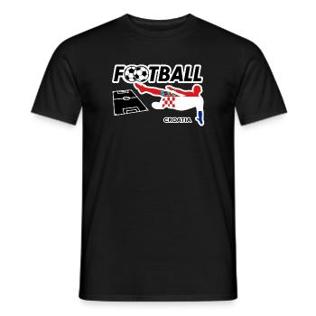 Fièvre du football Croatie - T-shirt homme - noir - Devant - AI Model Male 178 light (178cm)