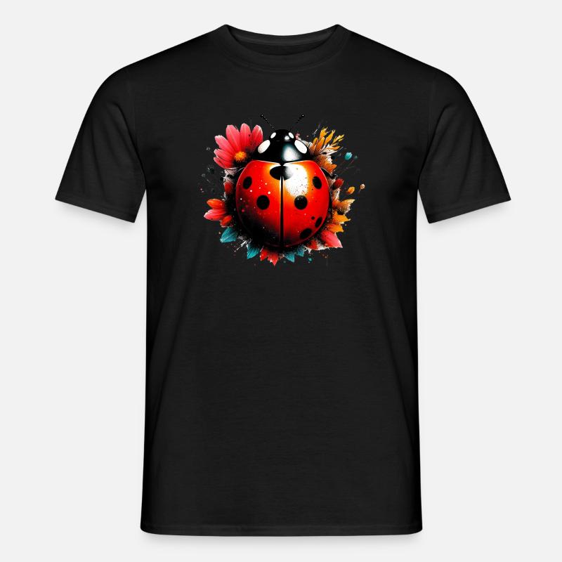 Marienkäfer - Männer T-Shirt - Schwarz