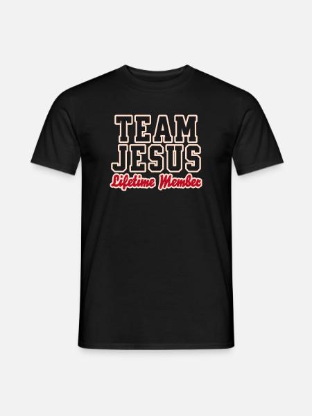 Team Jesus Lifetime Member Design - Men's T-Shirt - black