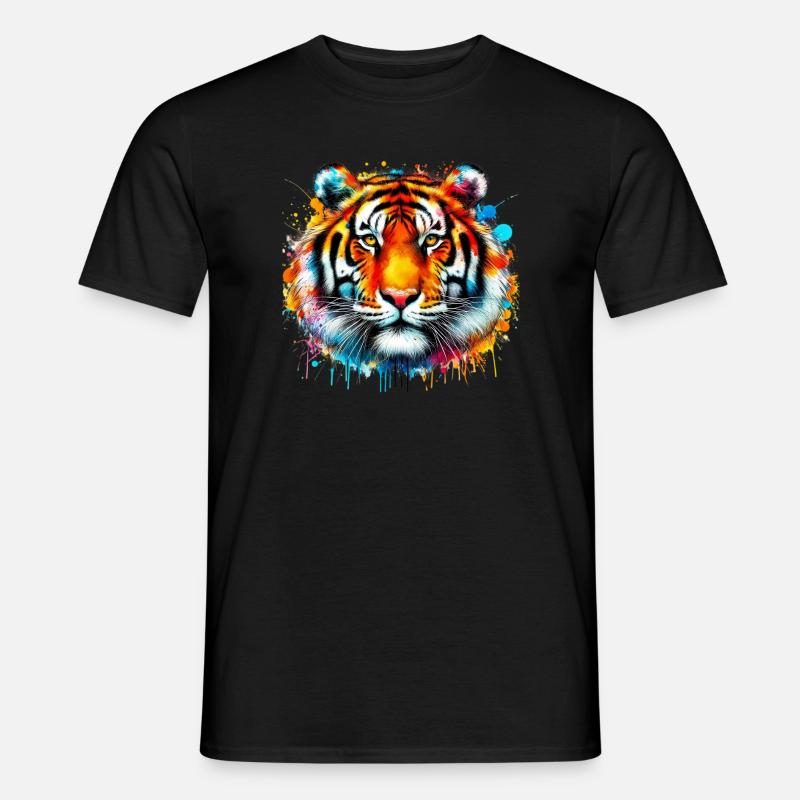Tiger - Männer T-Shirt - Schwarz