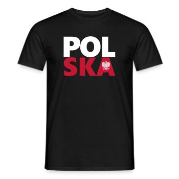 Polen - Männer T-Shirt - Schwarz - Vorne - AI Model Male 178 light (178cm)