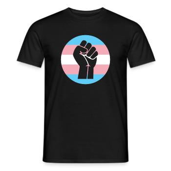 LGBTQ Pride Month - Fighting for Trans Equality - Men's T-Shirt - black - Front - AI Model Male 178 light (178cm)
